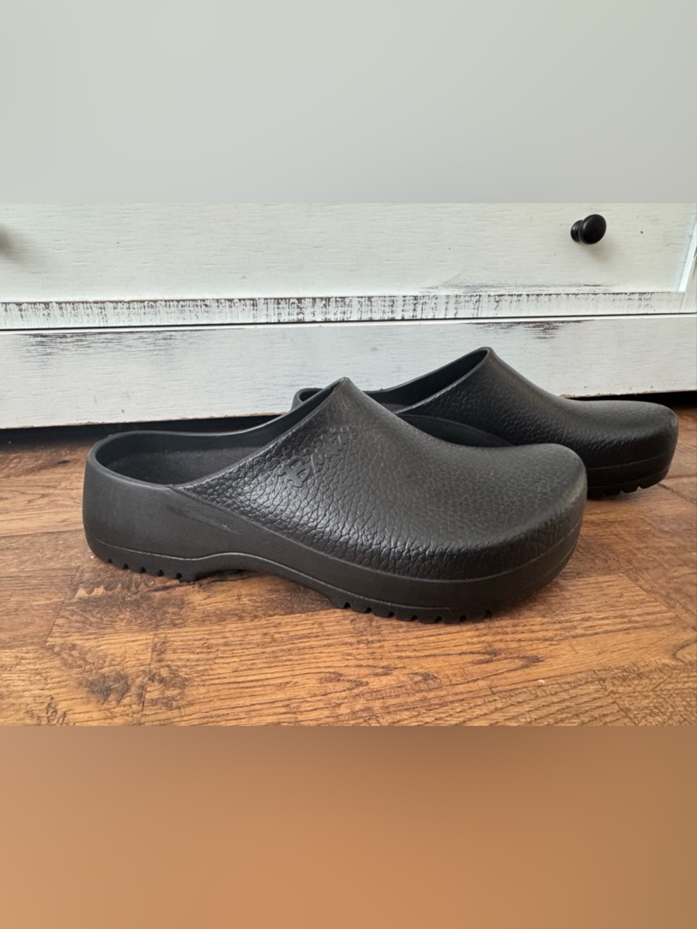 Birkenstock Super Birki Polyurethane Black Clogs Size 41 Women's 10 Men's 8